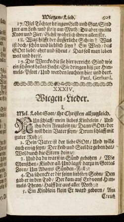 XXXIV. Wiegen-Lieder.
