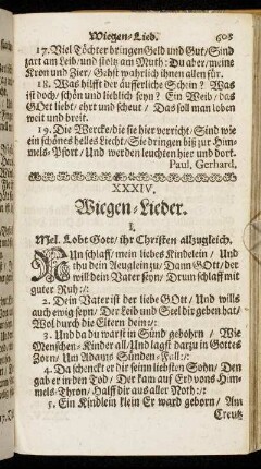 XXXIV. Wiegen-Lieder.