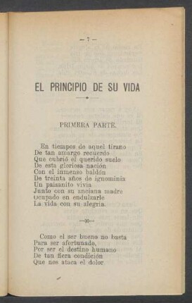 El principio de su vida
