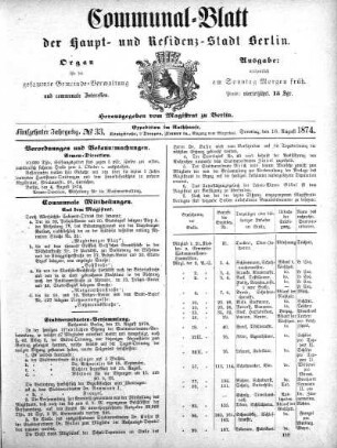 1874,33: No. 33, 16. August 1874