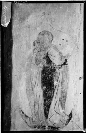 Heddesbach Evangelischen Peterskirche Wandmalerei Maria auf der Mondsichel (15. Jahrhundert)