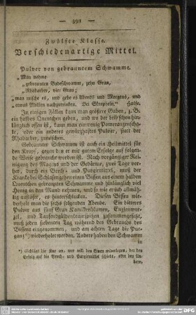 Zwölfte Klasse. Verschiedenartige Mittel