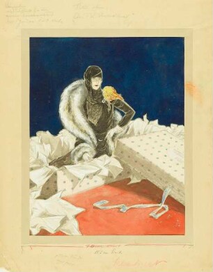 Titelblattentwurf für den großen Damenmodeteil der Textilwirtschaft (1928)