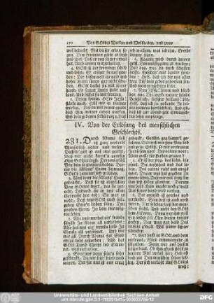 IV. Von der Erlösung des menschlichen Geschlechts.