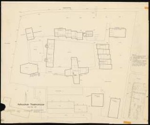 Wettbewerb Grüngestaltung Neu-Altona, Hamburg: Planungsunterlage: Lageplan Volksschule Thadenstr.1:250
