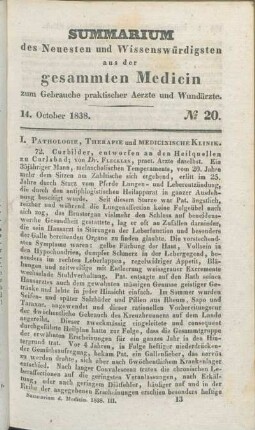14. October 1838. No 20.