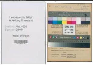 Entnazifizierung Wilhelm Wahl , geb. 31.01.1884 (Arbeiter)