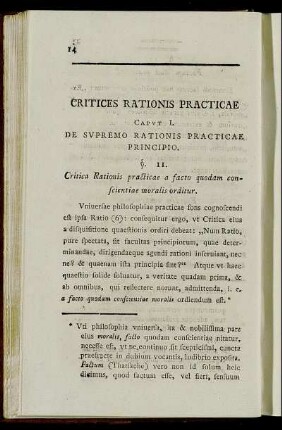 Caput I. De supremo rationis practicae principio.