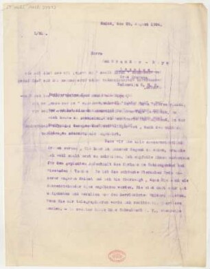 Brief an Jan Brandts Buys : 25.08.1924