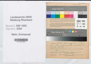 Entnazifizierung Emmanuel Mohr, geb. 27.09.1906 (Pastor)