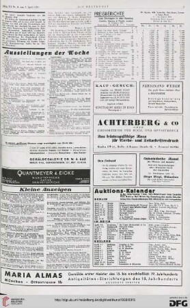 Nr. 14 (3. April 1938), S. 3: Preisberichte