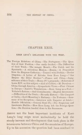 Chapter XXIII. Keen Lung's relations with the West