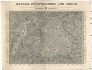Bayern, Württemberg Und Baden : nebst betraechtlichen Theilen der angrenzenden Staaten ; [gewidmet] Ludwig I