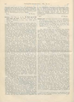 572-573 [Rezension] Analecta sacra Spicilegio Solesmensi parata edidit Joannes Baptista Card. Pitra, Episcopus Tusculanus S. E. R. Bibliothecarius. Tom. II. III. IV. Schluß des dritten Artikels