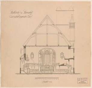 Dolmetsch, Theodor; Schorndorf; Kirche - Chor (Querschnitt)