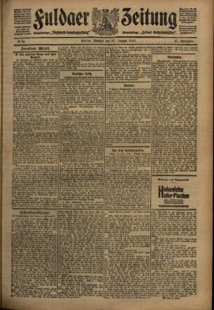Zweite Ausgabe vom Montag, den 31. Januar 1910.