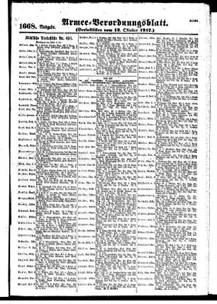 1668. Ausgabe. Freitag, 12. Oktober 1917