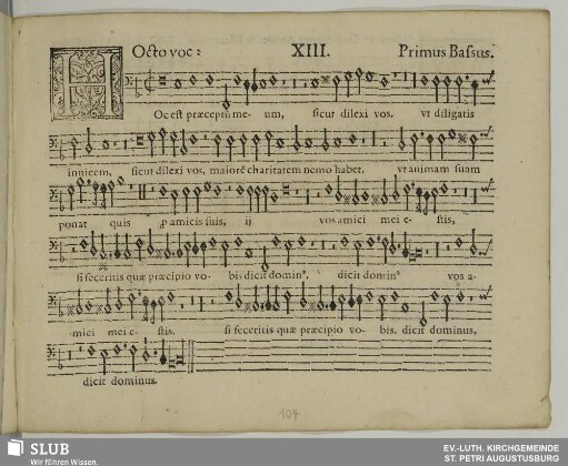 XIII. Hoc est praeceptum meum