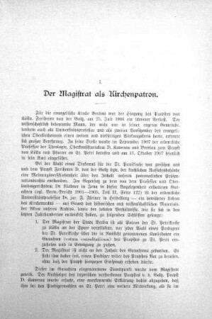 I. Der Magister als Kirchenpatron