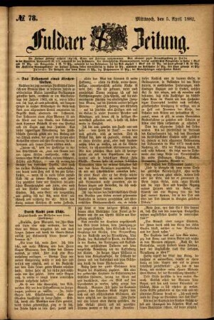 Ausgabe vom Mittwoch, den 05. April 1882.