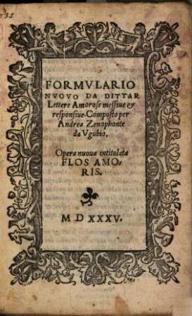 Formulario nuovo da dittar lettere amorose