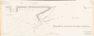 Anlegestelle für die fiskalische Dampffähre bei Kaseburg, Swinemünde: Lageplan Ostseite 1:250