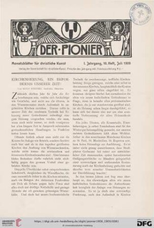 10. Heft, Juli 1909