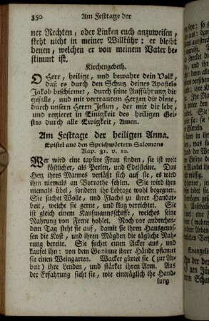 Am Festtage der heiligen Anna. - Am Festtage einer heiligen Wittfrau.