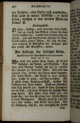 Am Festtage der heiligen Anna. - Am Festtage einer heiligen Wittfrau.