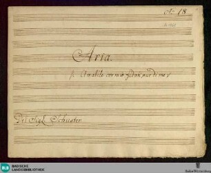 La Schiava liberata. Excerpts - Don Mus.Ms. 1769 : S, orch, mandoline