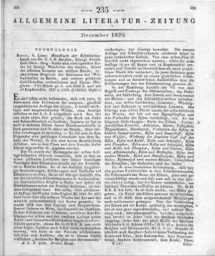 Karsten, K. J. B.: Handbuch der Eisenhüttenkunde. [2. Aufl.] Bd. 1-4. Berlin: Laue 1827