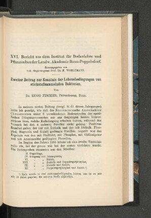 Zweiter Beitrag zur Kenntnis der Lebensbedingungen von stickstoffsammelnden Bakterien.