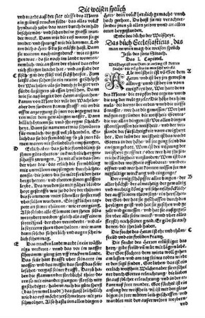 Das bůch Ecclesiasticus, das man nennen mag/ die weisen sprüch Jesu/ des sons Sirach.
