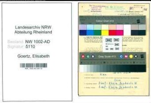 Entnazifizierung Elisabeth Goertz, geb. 09.03.1918 (Verw.Angest.)