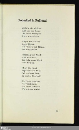Reiterlied in Rußland