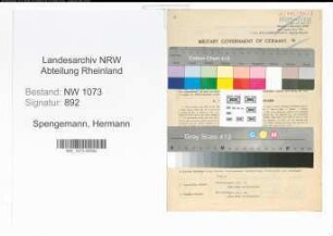 Entnazifizierung Hermann Spengemann , geb. 01.11.1916 (Arzt)