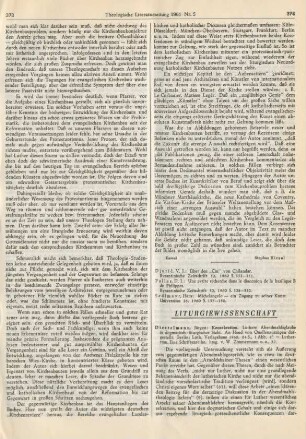 374-378 [Rezension] Diestelmann, Jürgen, Konsekration