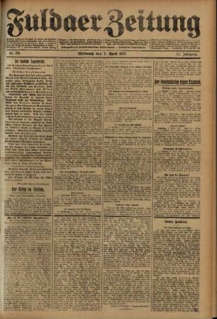 Ausgabe vom Mittwoch, den 07. April 1915.