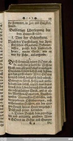 Bußfertige Uberlegung der drey Haupt-Artickel.