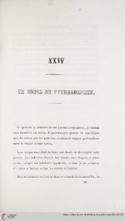XXIV Un songe de pythagoricien