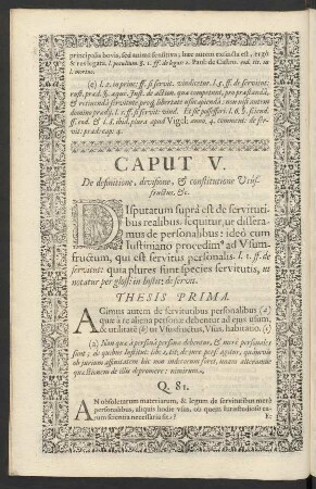 Caput V. De definitione, divisione et constitutione Ususfructus, etc.