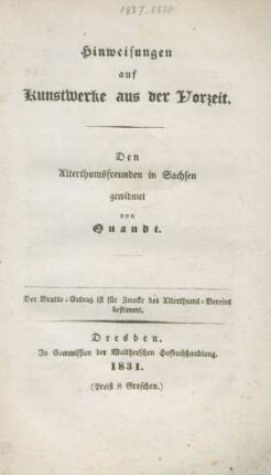 Hinweisungen auf Kunstwerke aus der Vorzeit
