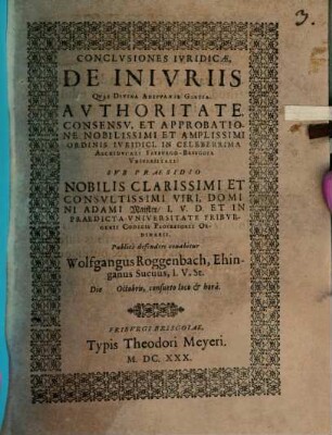 Conclusiones iur. de iniuriis