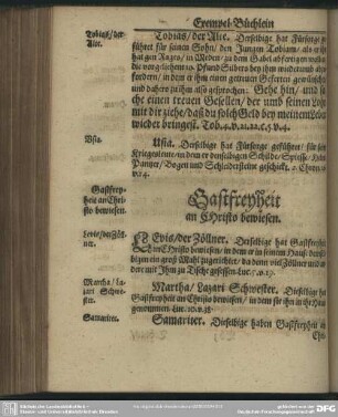 Gastfreyheit an CHristo bewiesen
