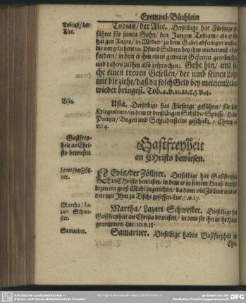 Gastfreyheit an CHristo bewiesen