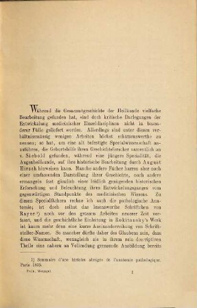 Die pathologische Anatomie und Physiologie des Joh. Bapt. Morgagni (1682 - 1771) : ein monographischer Beitrag zur Geschichte der theoretischen Heilkunde