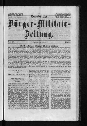 Die hamburger Bürger-Militairs-Zeitung