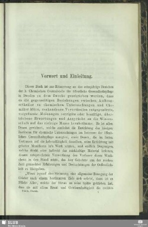 Vorwort und Einleitung