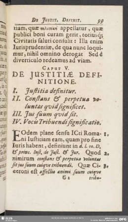 Caput V. De Iustitiae Definitione