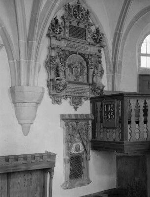 Epitaph des Ludwig Berlin (+1612), seiner ersten Frau Barbara (+1578) und seiner zweiten Frau Ursula (+1610)